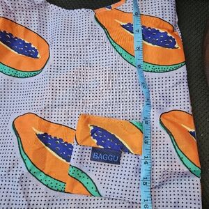 BAGGU Baby Size Papaya Red and Purple Foldable Tote Including Carry Case